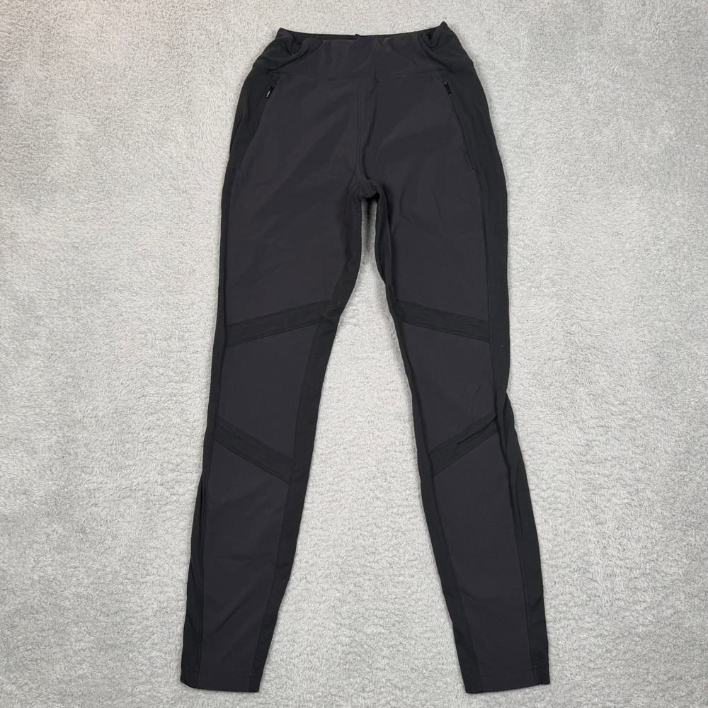 Athleta Headlands Hybrid Trek Tight Black Hiking Leggings Pockets Womens Size 4